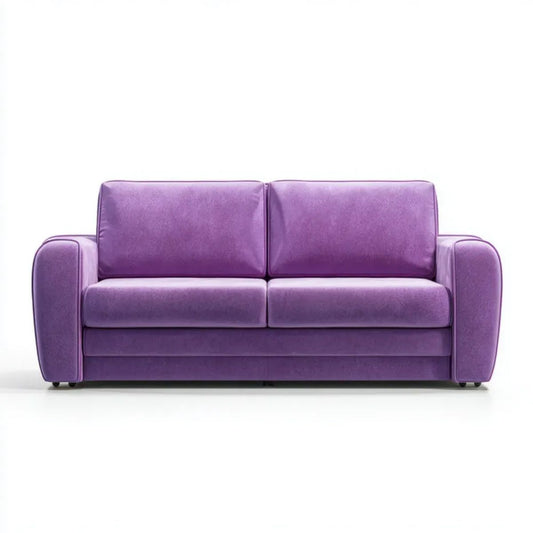 Sofa dwuosobowa fioletowa z aksamitu poliestrowego 170 x 90 x 85 cm prostokątna